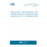 UNE EN ISO 11111-5:2005/A2:2016 Textile machinery - Safety requirements - Part 5: Preparatory machinery to weaving and knitting - Amendment 2 (ISO 11111-5:2005/Amd 2:2016)