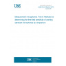 UNE EN 61094-8:2013 Measurement microphones. Part 8: Methods for determining the free-field sensitivity of working standard microphones by comparison