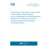UNE EN ISO 15192:2025 Soil and waste - Determination of chromium(VI) in solid material by alkaline digestion and ion chromatography with spectrophotometric detection (ISO 15192:2025) (Endorsed by Asociación Española de Normalización in November of 2025.) UNE EN ISO 15192:2025 Soil and waste - Determination of chromium(VI) in solid material by alkaline digestion and ion chromatography with spectrophotometric detection (ISO 15192:2025) (Endorsed by Asociación Española de Normalización in November of 2025.)