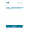 UNE EN 16155:2012 Foodstuffs - Determination of sucralose - High performance liquid chromatographic method