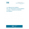 UNE HD 60364-7-704:2018 Low voltage electrical installations - Part 7-704: Requirements for special installations or locations - Construction and demolition site installations