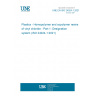 UNE EN ISO 24024-1:2021 Plastics - Homopolymer and copolymer resins of vinyl chloride - Part 1: Designation system (ISO 24024-1:2021)
