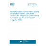 UNE EN 50159:2026 - Railway Applications - Communication, signalling and processing systems - Safety-related communication in transmission systems (Endorsed by Asociación Española de Normalización in August of 2026.) UNE EN 50159:2026 - Railway Applications - Communication, signalling and processing systems - Safety-related communication in transmission systems (Endorsed by Asociación Española de Normalización in August of 2026.)
