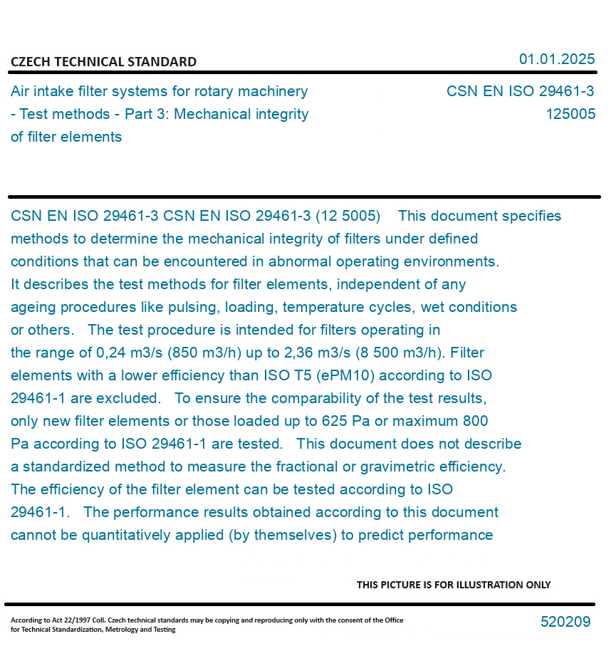 CSN EN ISO 29461-3 - Air intake filter systems for rotary machinery ...