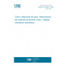 UNE EN 14936-1:2007 Copper and copper alloys - Determination of aluminium content - Part 1: Titrimetric method