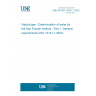 UNE EN ISO 10101-1:2023 Natural gas - Determination of water by the Karl Fischer method - Part 1: General requirements (ISO 10101-1:2022)