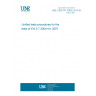 UNE CEN/TR 15642:2015 IN Unified tests procedures for the tests of EN 3-7:2004+A1:2007