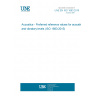 UNE EN ISO 1683:2016 Acoustics - Preferred reference values for acoustical and vibratory levels (ISO 1683:2015)