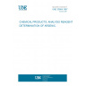 UNE 30004:1957 CHEMICAL PRODUCTS. ANALYSIS REAGENTS. DETERMINATION OF ARSENIC.
