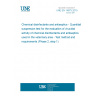 UNE EN 14675:2015 Chemical disinfectants and antiseptics - Quantitative suspension test for the evaluation of virucidal activity of chemical disinfectants and antiseptics used in the veterinary area - Test method and requirements (Phase 2, step 1)
