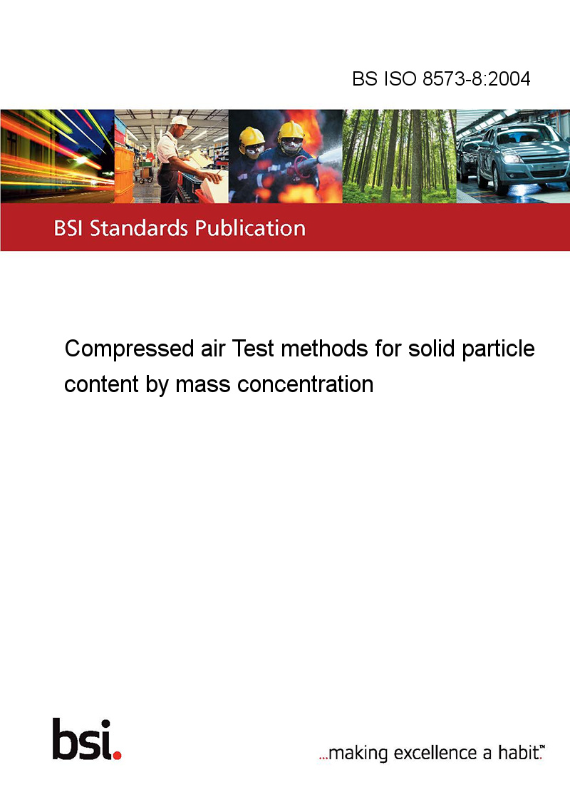 BS ISO 857382004 Compressed air Test methods for solid particle