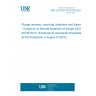 UNE CEN ISO/TR 20736:2023 Sludge recovery, recycling, treatment and disposal - Guidance on thermal treatment of sludge (ISO/TR 20736:2021) (Endorsed by Asociación Española de Normalización in August of 2023.)