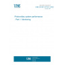 UNE EN IEC 61724-1:2022 Photovoltaic system performance - Part 1: Monitoring