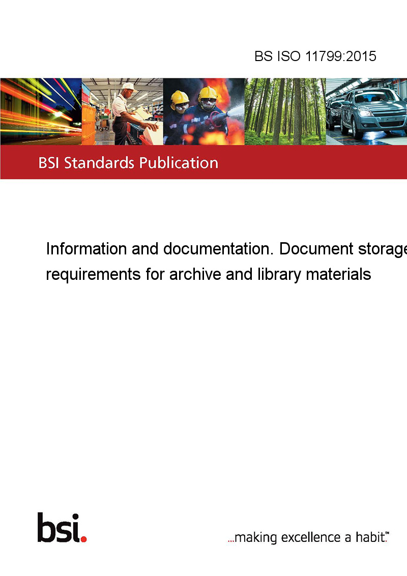 BS ISO 117992015 Information and documentation. Document storage
