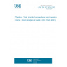 UNE EN ISO 1624:2002 Plastics - Vinyl choride homopolymer and copolymer resins - Sieve analysis in water. (ISO 1624:2001)
