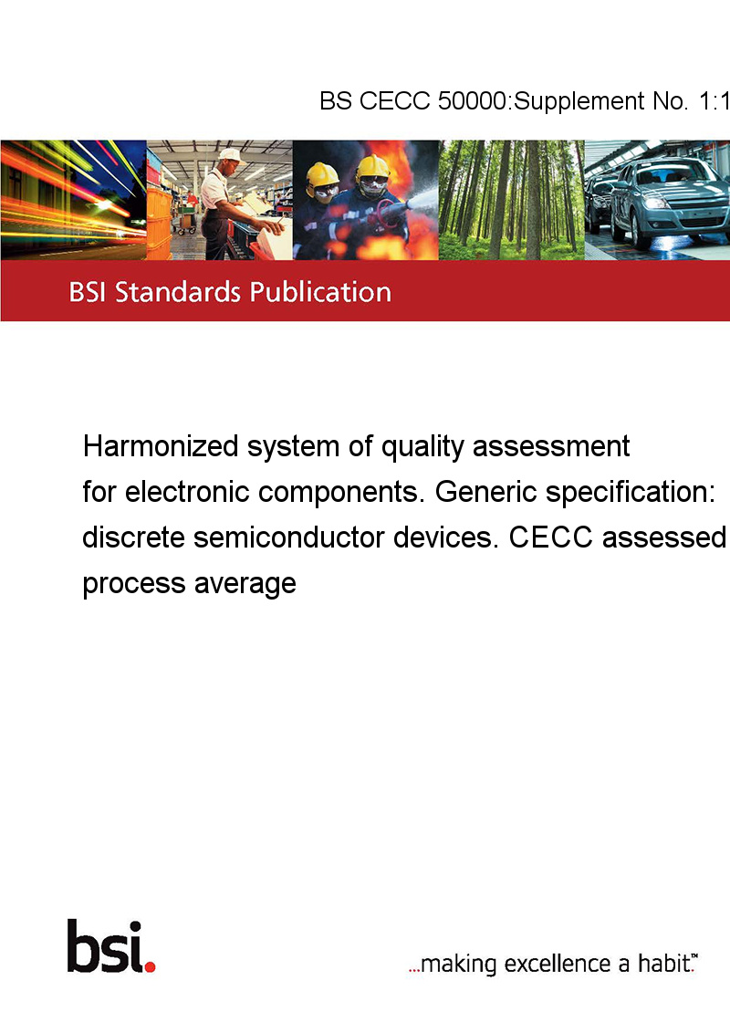 Cecc Component Summary BS CECC 50000:Supplement No. 1:1983 Harmonized system of quality ...