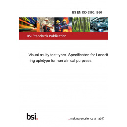 Bs En Iso 8596 1996 Visual Acuity Test Types Specification For Landolt