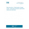 UNE EN ISO 4943:2023 Steel and cast iron - Determination of copper content - Flame atomic absorption spectrometric method (ISO 4943:2022)