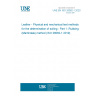 UNE EN ISO 26082-1:2020 Leather - Physical and mechanical test methods for the determination of soiling - Part 1: Rubbing (Martindale) method (ISO 26082-1:2019)