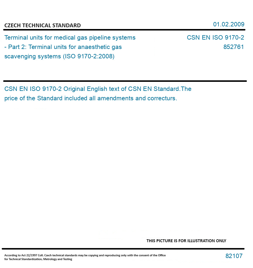 CSN EN ISO 9170-2 - Terminal units for medical gas pipeline systems ...