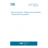 UNE EN 17687:2023 Public procurement - Integrity and accountability - Requirements and guidance