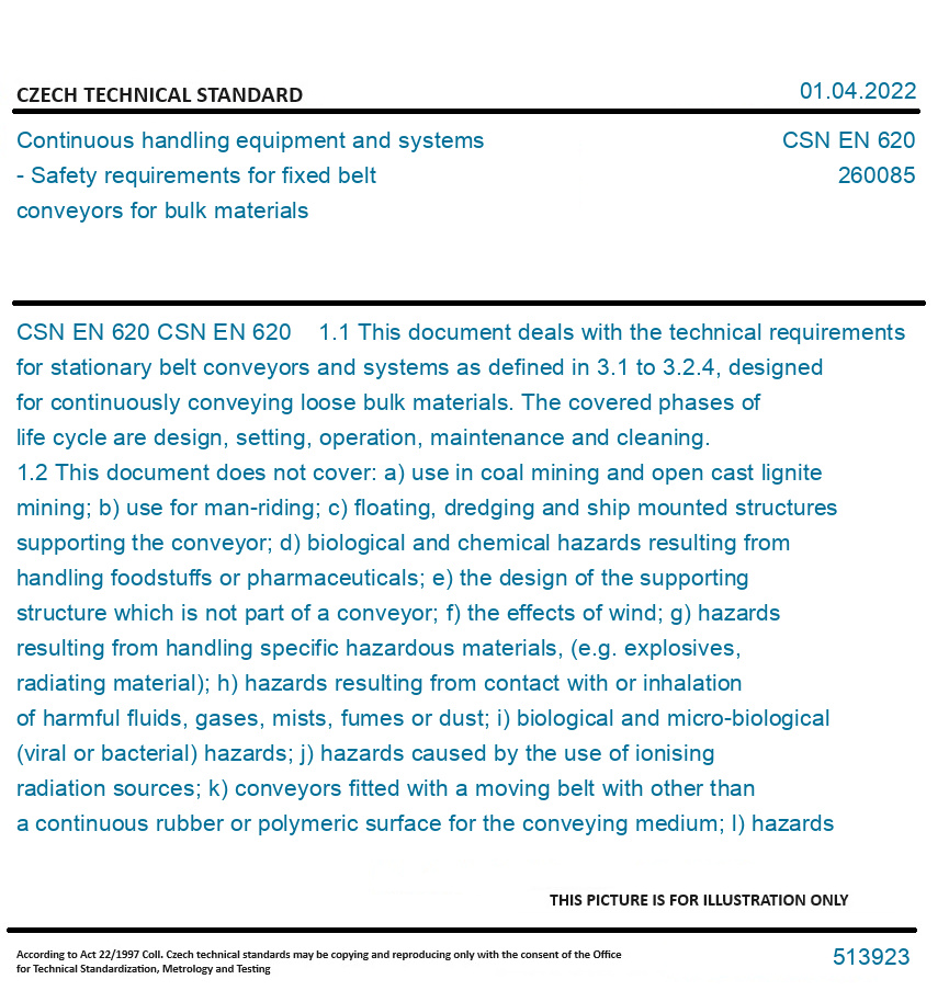 CSN EN 620 Continuous handling equipment and systems Safety