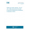 UNE EN 1417:2023 Plastics and rubber machines - Two-roll mills - Safety requirements (Endorsed by Asociación Española de Normalización in December of 2023.)