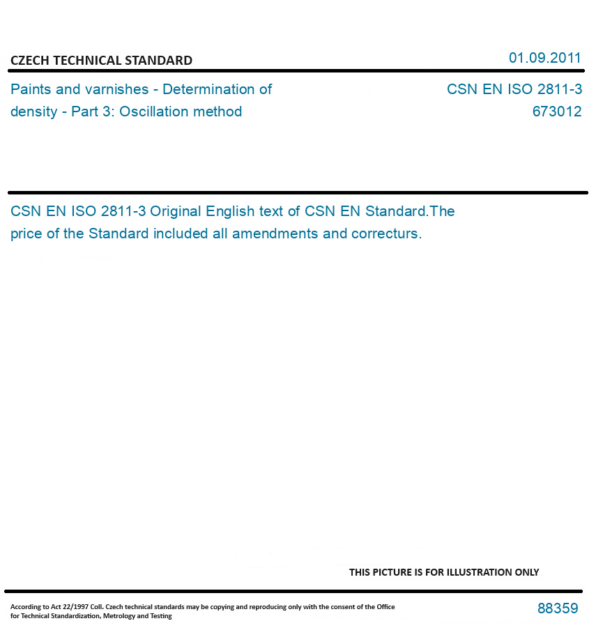 CSN EN ISO 2811-3 - Paints and varnishes - Determination of density ...