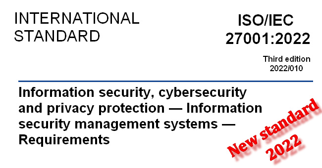 ISO/IEC 27001 Information security, cybersecurity and privacy protection — Information security management systems — Requirements