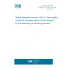 UNE EN 12390-14:2019 Testing hardened concrete - Part 14: Semi-adiabatic method for the determination of heat released by concrete during its hardening process