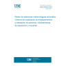 UNE 500520:2002 Automatic weather stations networks. Criteria for the localization of sites and installation of sensors. Acquisition characteristics and sampling.