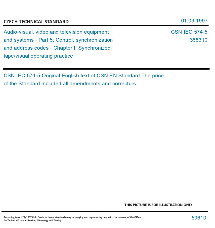 CSN IEC 574-5 - Audio-visual, video and television equipment and ...