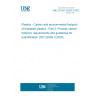 UNE EN ISO 22526-3:2022 Plastics - Carbon and environmental footprint of biobased plastics - Part 3: Process carbon footprint, requirements and guidelines for quantification (ISO 22526-3:2020)