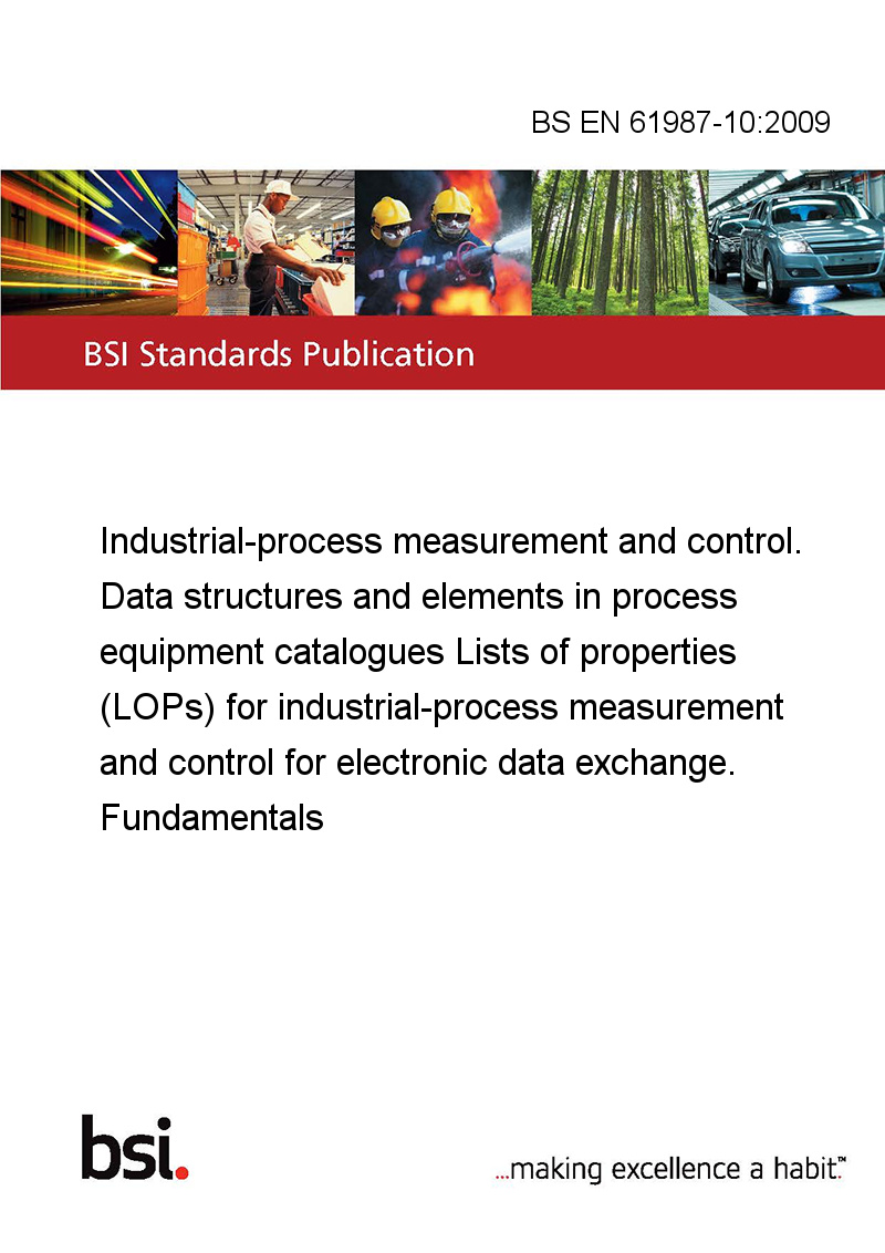 BS EN 61987102009 Industrialprocess measurement and control. Data