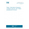 UNE EN ISO 75-2:2013 Plastics - Determination of temperature of deflection under load - Part 2: Plastics and ebonite (ISO 75-2:2013)