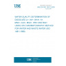 UNE EN ISO 14911:2000 WATER QUALITY. DETERMINATION OF DISSOLVED LI+, NA+, NH4+, K+, MN2+, CA2+, MG2+, SR2+ AND BA2+ USING ION CHROMATOGRAPHY. METHOD FOR WATER AND WASTE WATER (ISO 14911:1998)