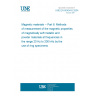UNE EN 60404-6:2004 Magnetic materials -- Part 6: Methods of measurement of the magnetic properties of magnetically soft metallic and powder materials at frequencies in the range 20 Hz to 200 kHz by the use of ring specimens