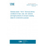 UNE EN 10088-5:2010 Stainless steels - Part 5: Technical delivery conditions for bars, rods, wire, sections and bright products of corrosion resisting steels for construction purposes