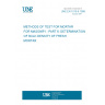 UNE EN 1015-6:1999 METHODS OF TEST FOR MORTAR FOR MASONRY - PART 6: DETERMINATION OF BULK DENSITY OF FRESH MORTAR