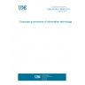 UNE ISO/IEC 38500:2013 Corporate governance of information technology