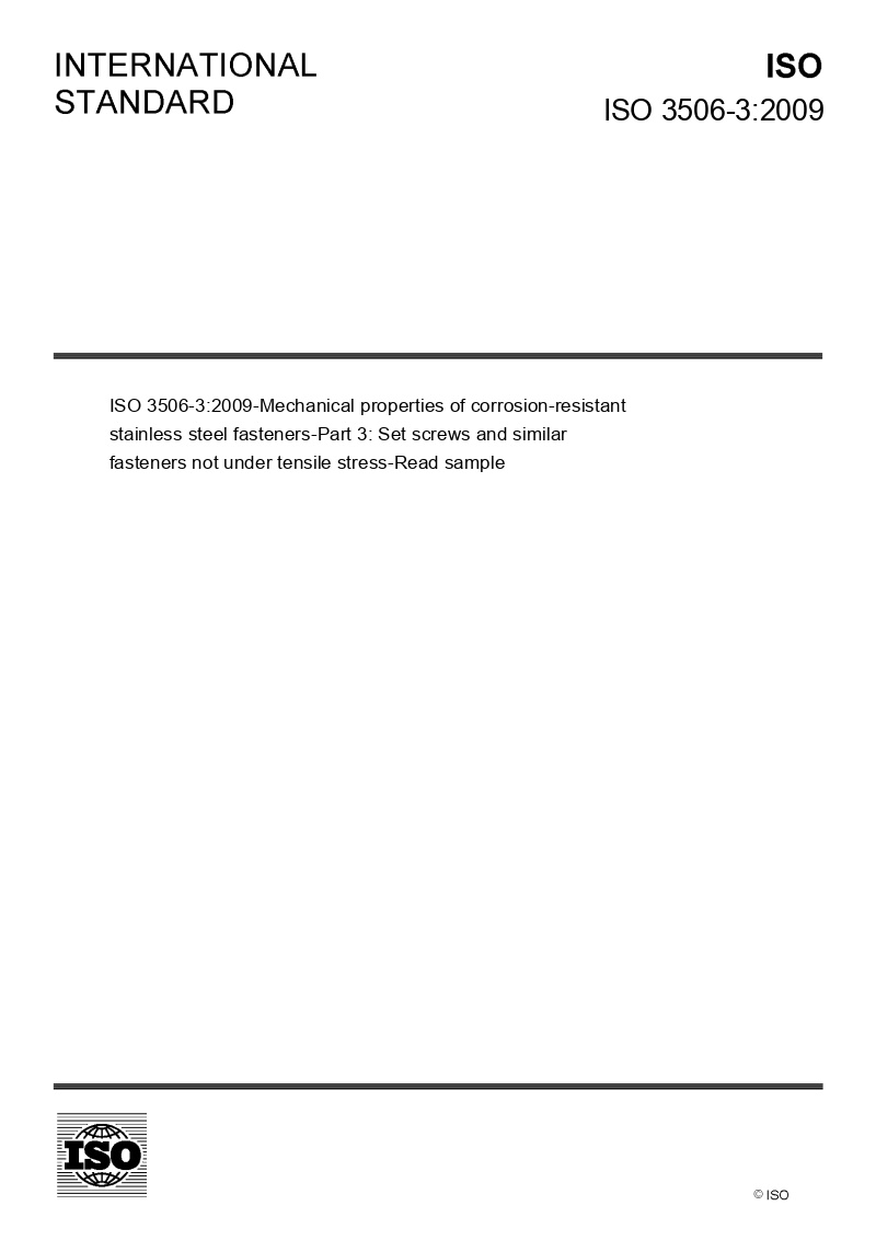 ISO 3506-3:2009