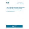 UNE EN 13032-3:2008 Light and lighting - Measurement and presentation of photometric data of lamps and luminaires - Part 3: Presentation of data for emergency lighting of work places