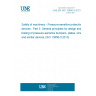 UNE EN ISO 13856-3:2013 Safety of machinery - Pressure-sensitive protective devices - Part 3: General principles for design and testing of pressure-sensitive bumpers, plates, wires and similar devices (ISO 13856-3:2013)