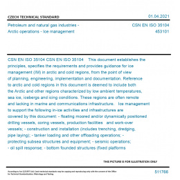 CSN EN ISO 35104 - Petroleum and natural gas industries - Arctic ...