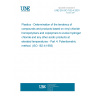 UNE EN ISO 182-4:2001 Plastics - Determination of the tendency of compounds and products based on vinyl chloride homopolymers and copolymers to evolve hydrogen chloride and any other acidic products at elevated temperatures - Part 4: Potentiometric method. (ISO 182-4:1993)