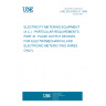 UNE EN 62053-31:1999 ELECTRICITY METERING EQUIPMENT (A.C.) - PARTICULAR REQUIREMENTS. PART 31: PULSE OUTPUT DEVICES FOR ELECTROMECHANICAL AND ELECTRONIC METERS (TWO WIRES ONLY).