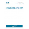 UNE EN ISO 5667-16:2017 Water quality - Sampling - Part 16: Guidance on biotesting of samples (ISO 5667-16:2017)