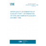 UNE EN ISO 9963-1:1996 WATER QUALITY. DETERMINATION OF ALKALINITY. PART 1: DETERMINATION OF TOTAL AND COMPOSITE ALKALINITY. (ISO 9963-1:1994).