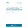 UNE EN ISO 11690-1:1997 ACOUSTICS. RECOMMENDED PRACTICE FOR THE DESIGN OF LOW-NOISE WORKPLACES CONTAINING MACHINERY. PART 1: NOISE CONTROL STRATEGIES. (ISO 11690-1:1996).