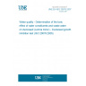 UNE EN ISO 20079:2007 Water quality - Determination of the toxic effect of water constituents and waste water on duckweed (Lemna minor) - Duckweed growth inhibition test (ISO 20079:2005)